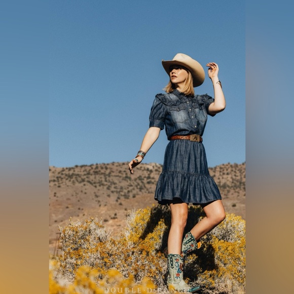 Double D Ranch Punchy Elegant Black Mini Dress Size 1X - Picture 7 of 7